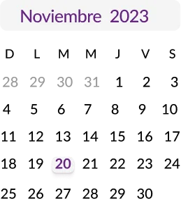 Calendario, Mes de Noviembre