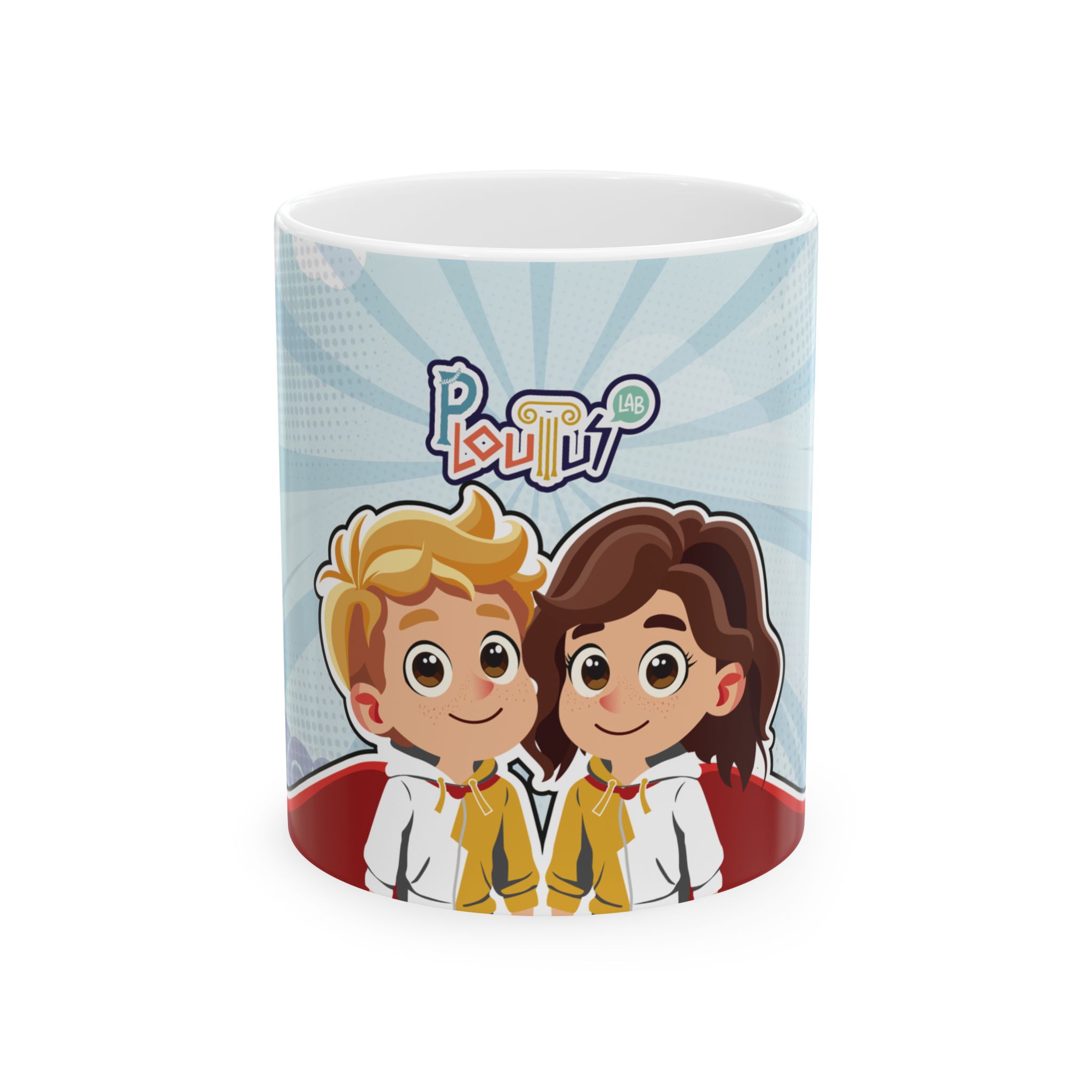 Ploutus Lab Kids Mug – Teach Money & Emotions with Skipper & Summit | Bilingual Family Learning Gift (4–10 years)<span> - </span>11oz